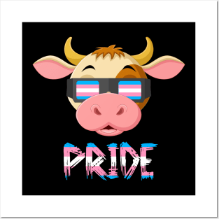 Cow Transgender Flag Lgbt Posters and Art